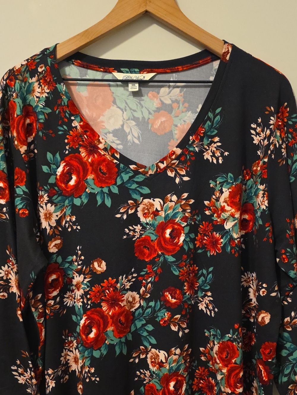 The Pioneer Woman 3/4 Sleeve Floral Plus Size Top